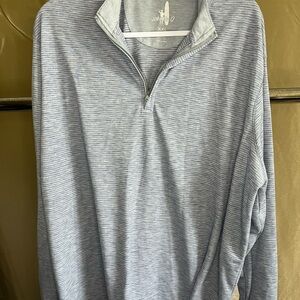 johnnie-O Lightweight 1/4 zip Jacket - Light Gray
